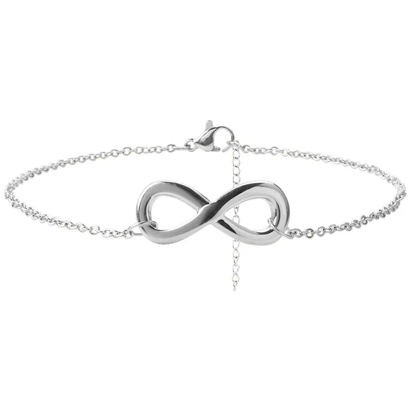 Basic Simple Style Infinity Stainless Steel Women's Anklet Ökklaband